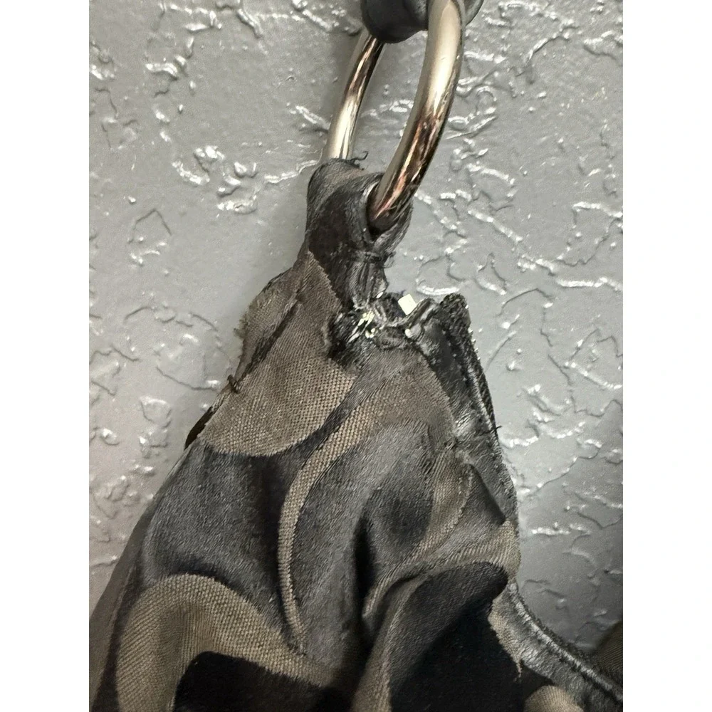 COACH 13642 ALI SIGNATURE HOBO BAG BLACK